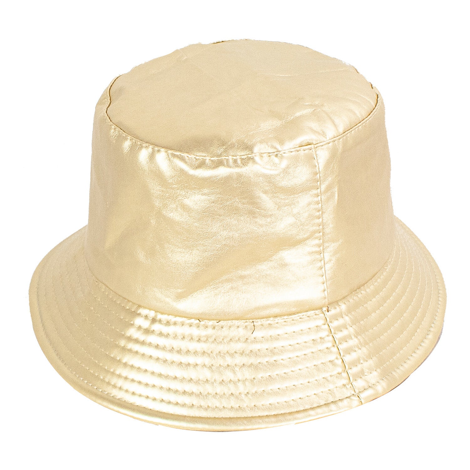 Nova Coton Polyester Metallic Bucket Hat Doba Gold